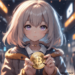 A girl holding a Bitcoin in her hand. - AI illustration generated by Bittensor (Subnet 5 - image) AI Image Generation Tool - BitAPAI Image Studio | Built on Bittensor / Reply τensor - 𝕏 / tao.studio / TensorSpace Powered by Bittensor